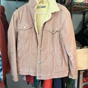 Topshop Pink and Cream Sherpa Jacket